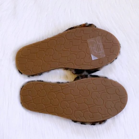 NEW UGG Size 6 Women's Fluff Slide II Leopard - Amphora - Picture 6 of 6